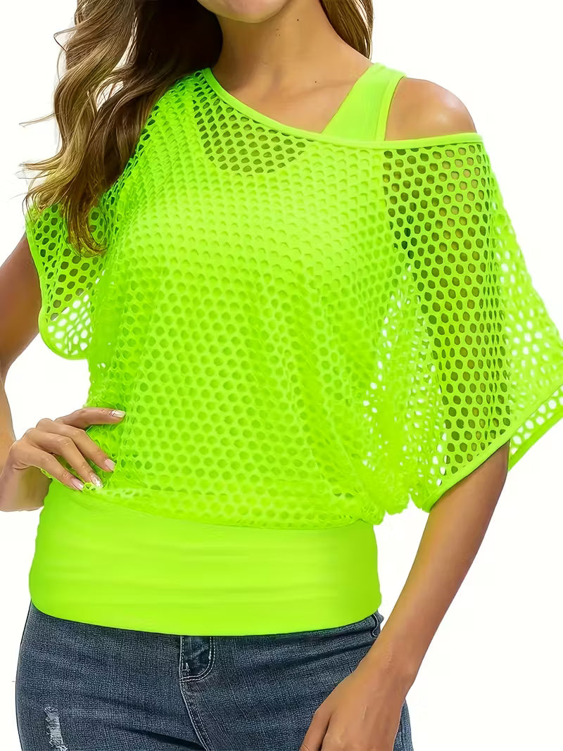 2-in-1 Mesh Layered Tank Top