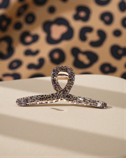 Cheetah Chic Hair Claw Clip