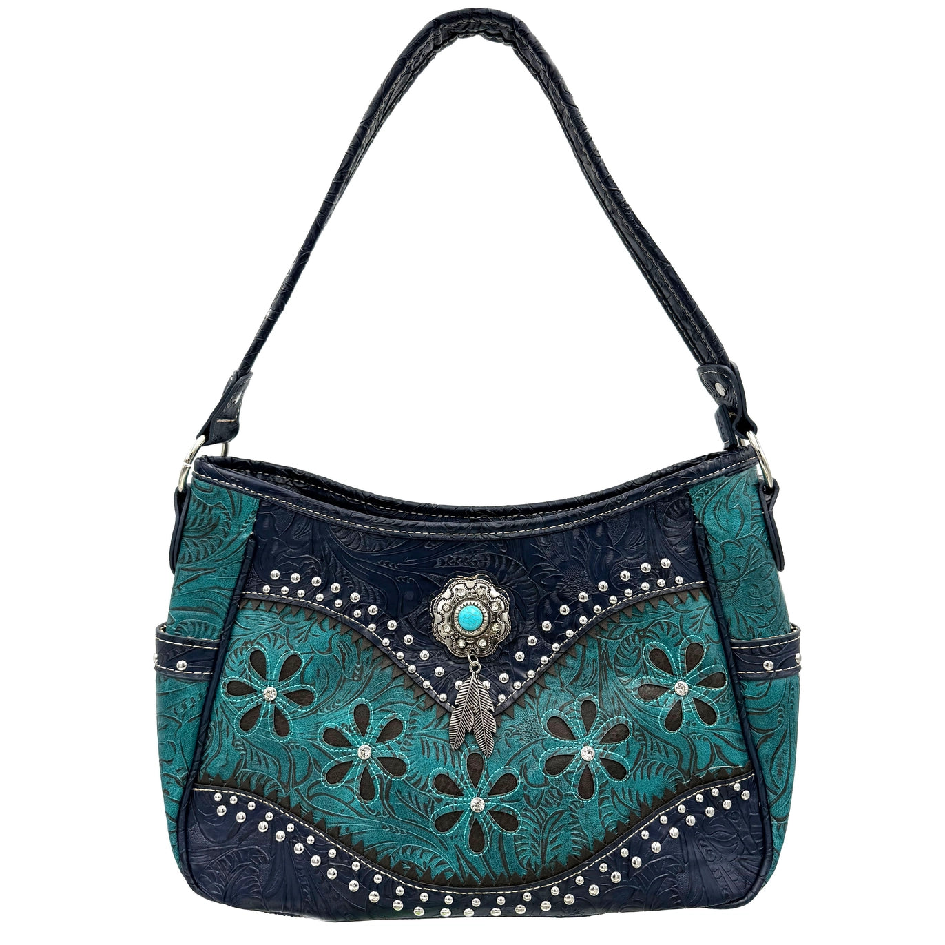 🤠✨ Embossed Western Shoulder Handbag