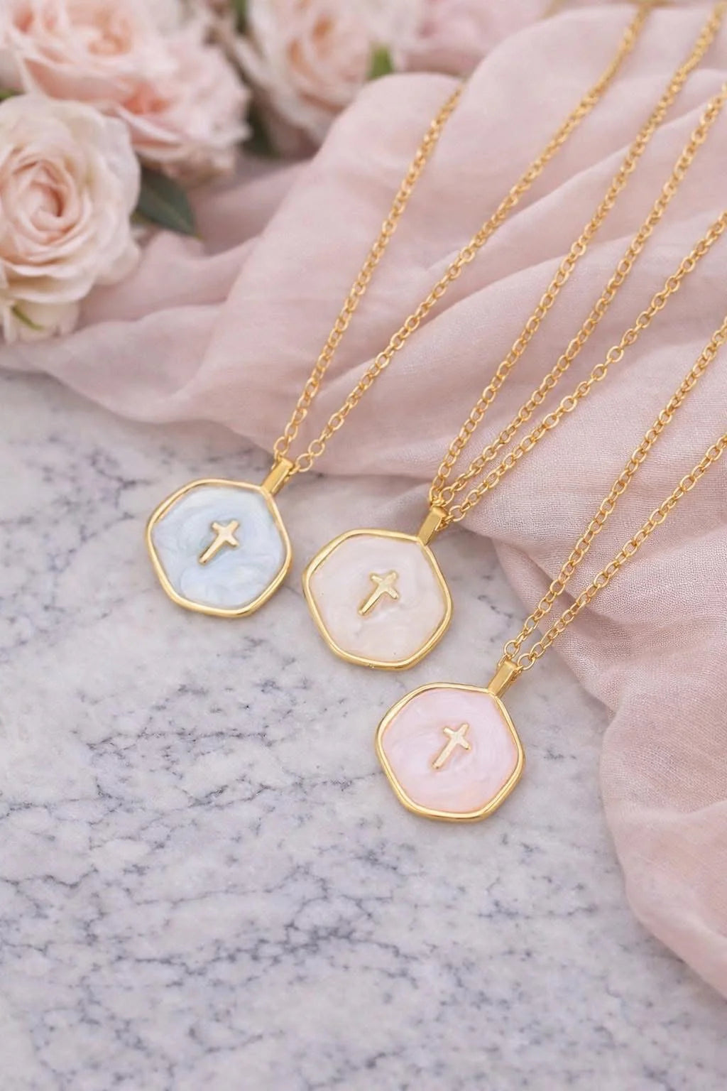 Amara Grace Cross Necklace- 3 Color Options