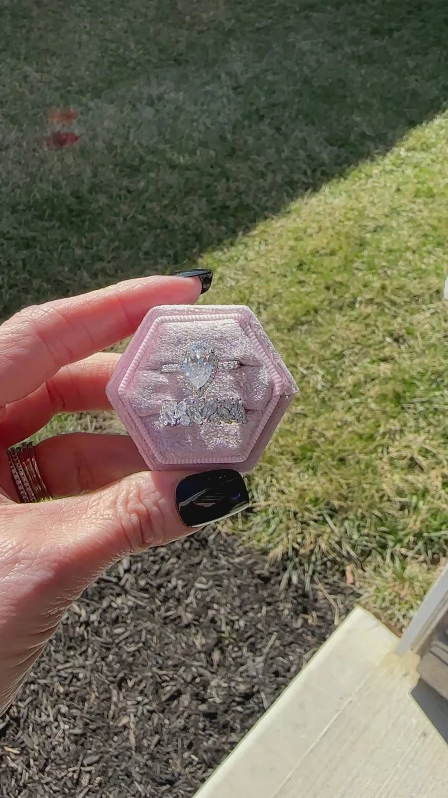 Anastasia Pear Luxe Ring Set