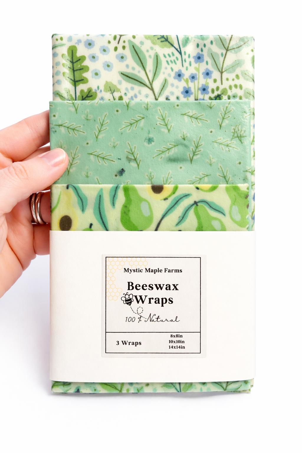 Reusable Beeswax Food Wrap Set | Eco-Friendly Kitchen Storage