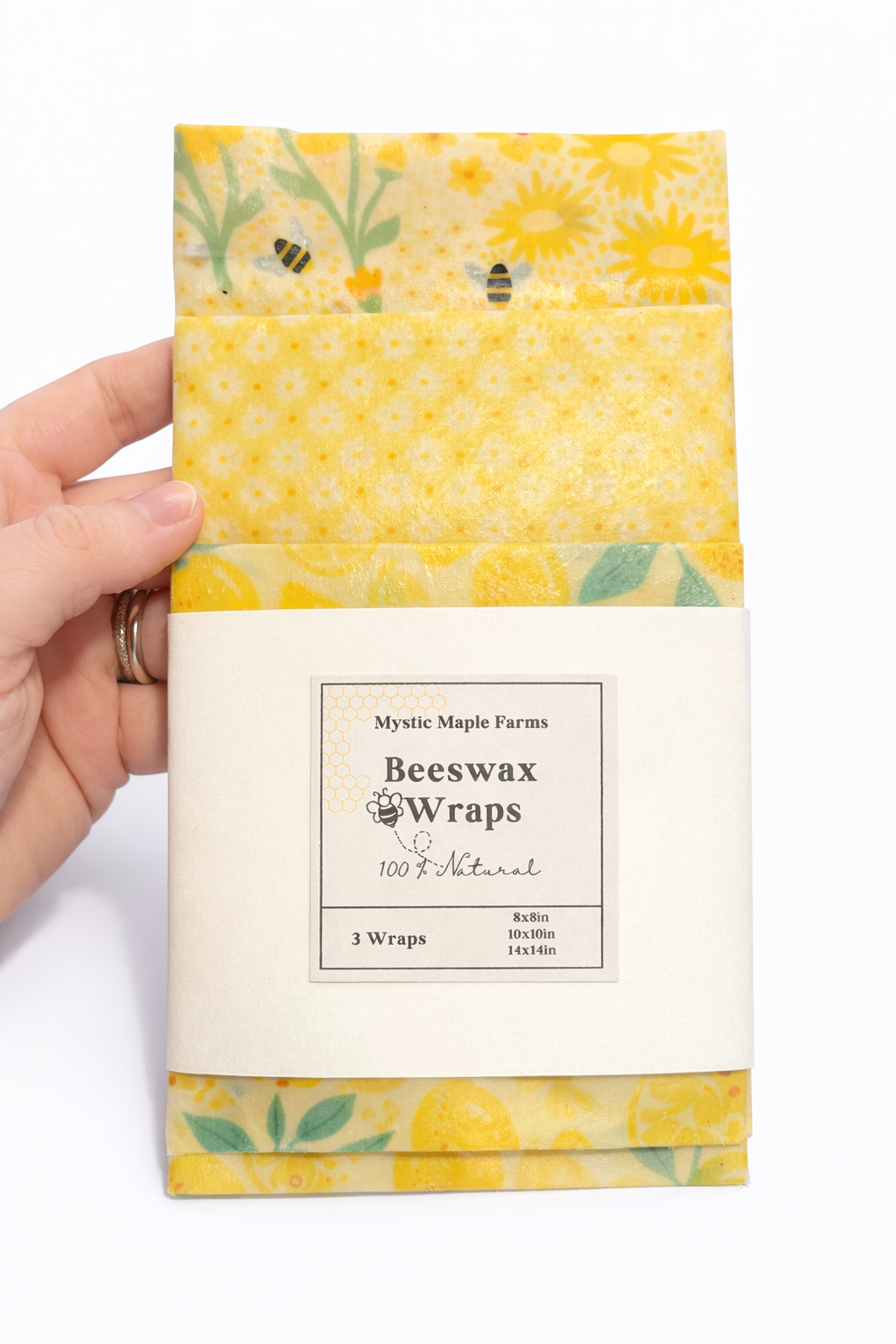 Reusable Beeswax Food Wrap Set | Eco-Friendly Kitchen Storage