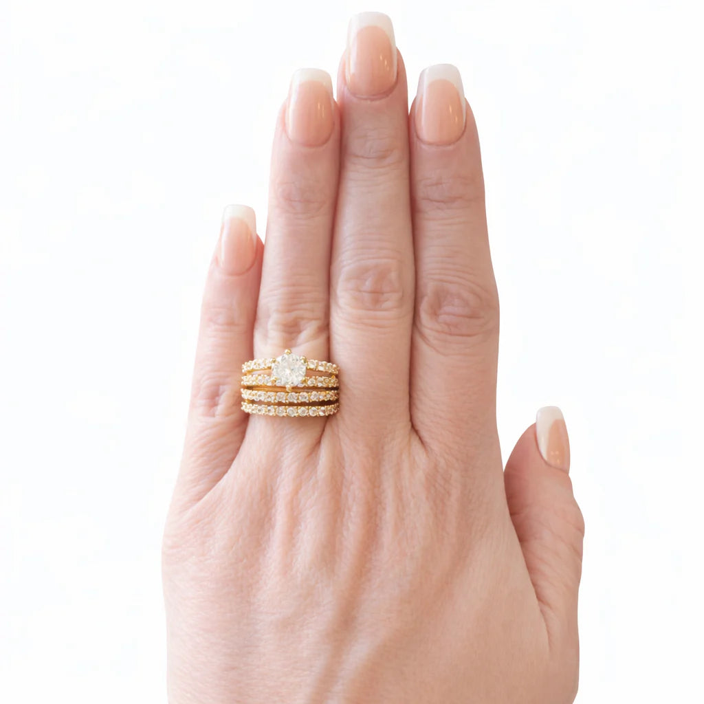 Bethany 2 Piece Ring Set-Gold