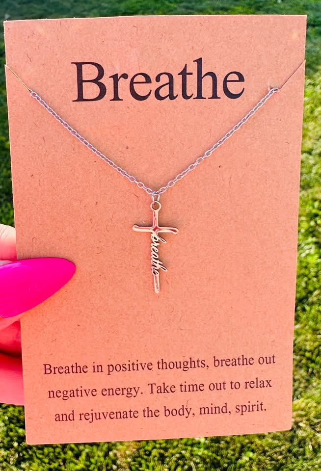 Waterproof Inspirational Cross Necklaces with Message Card