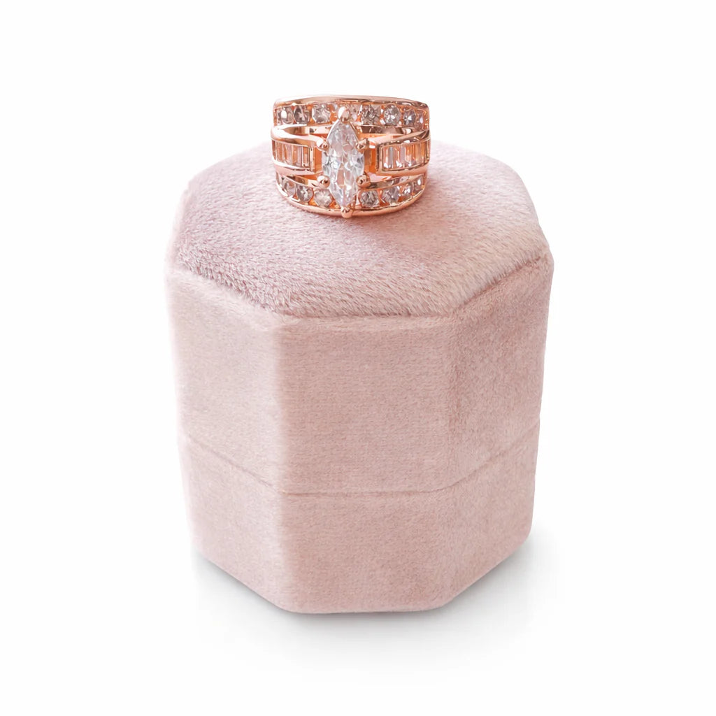 Victoria Marquise Cut Stacked Ring Champagne Gold