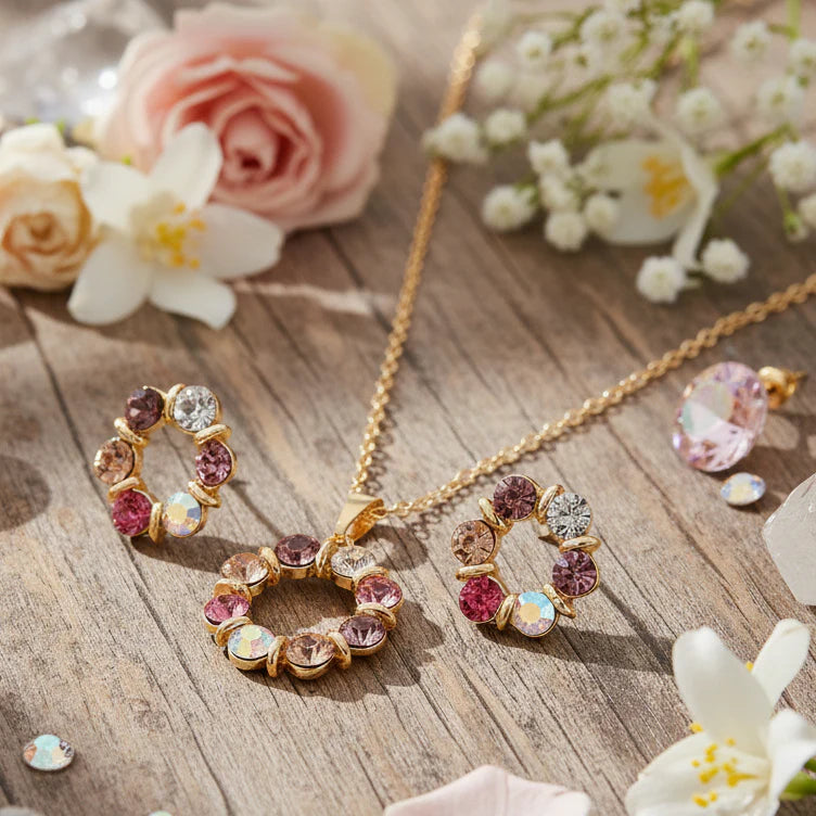 ✨ Radiant Blossom Rhinestone Jewelry Set ✨