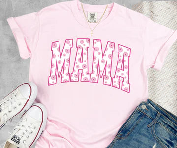 Pink Flower Mama T~Shirt