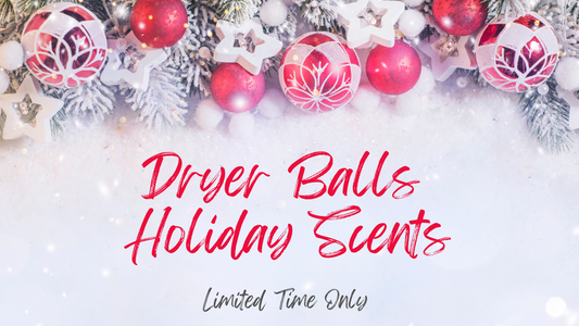 **HOLIDAY SCENTS** Homemade Luxury Scented Wool Dryer Balls with Oil Refill