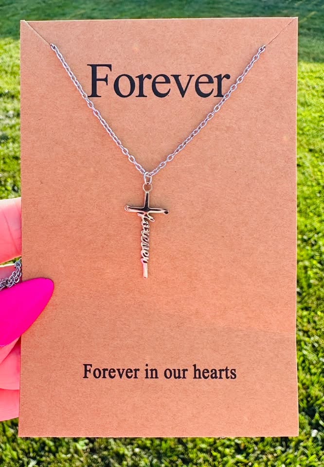 Waterproof Inspirational Cross Necklaces with Message Card