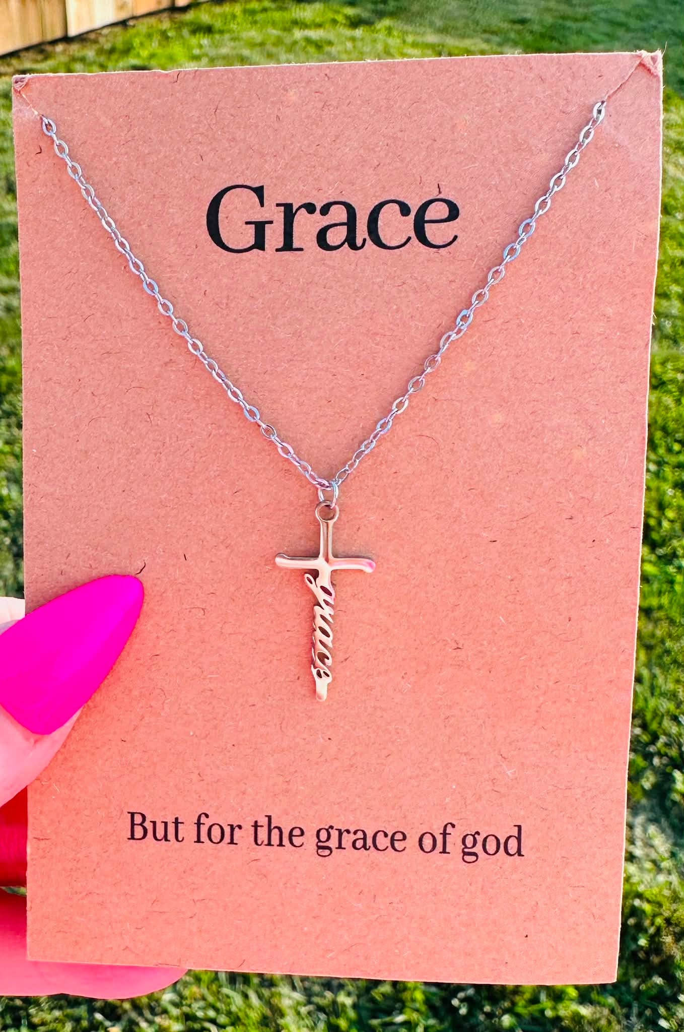 Waterproof Inspirational Cross Necklaces with Message Card