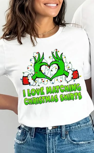 Funny Matching Christmas T shirt FOR HER / MIDDLE FINGER SHIRT IS UNDER SEPARATE LISTING