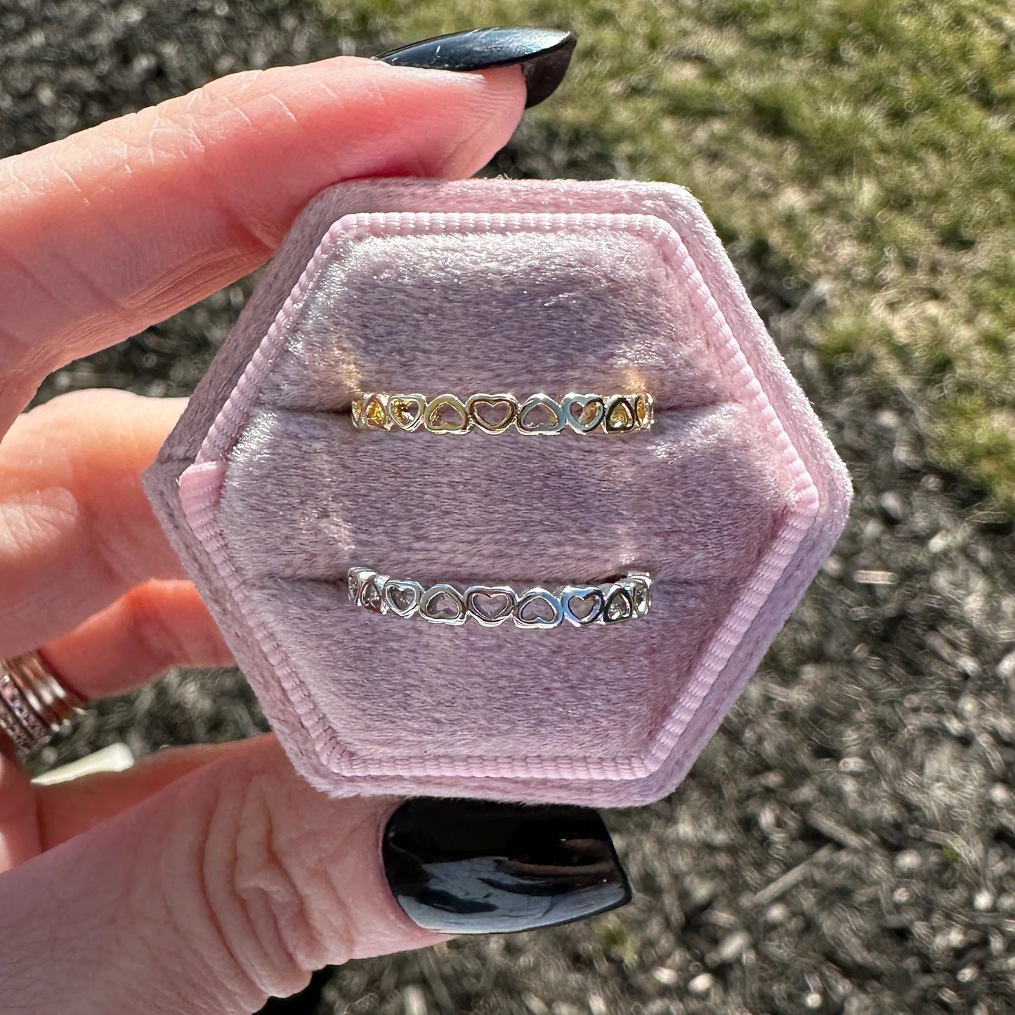 Heart Stacker Ring Gold or SIlver