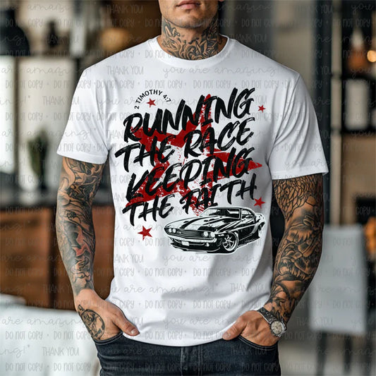 Running The Race Keeping the Faith Men's T Shirt