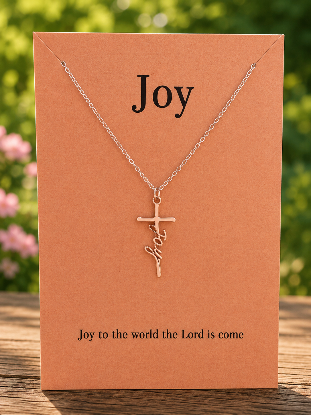 Waterproof Inspirational Cross Necklaces with Message Card