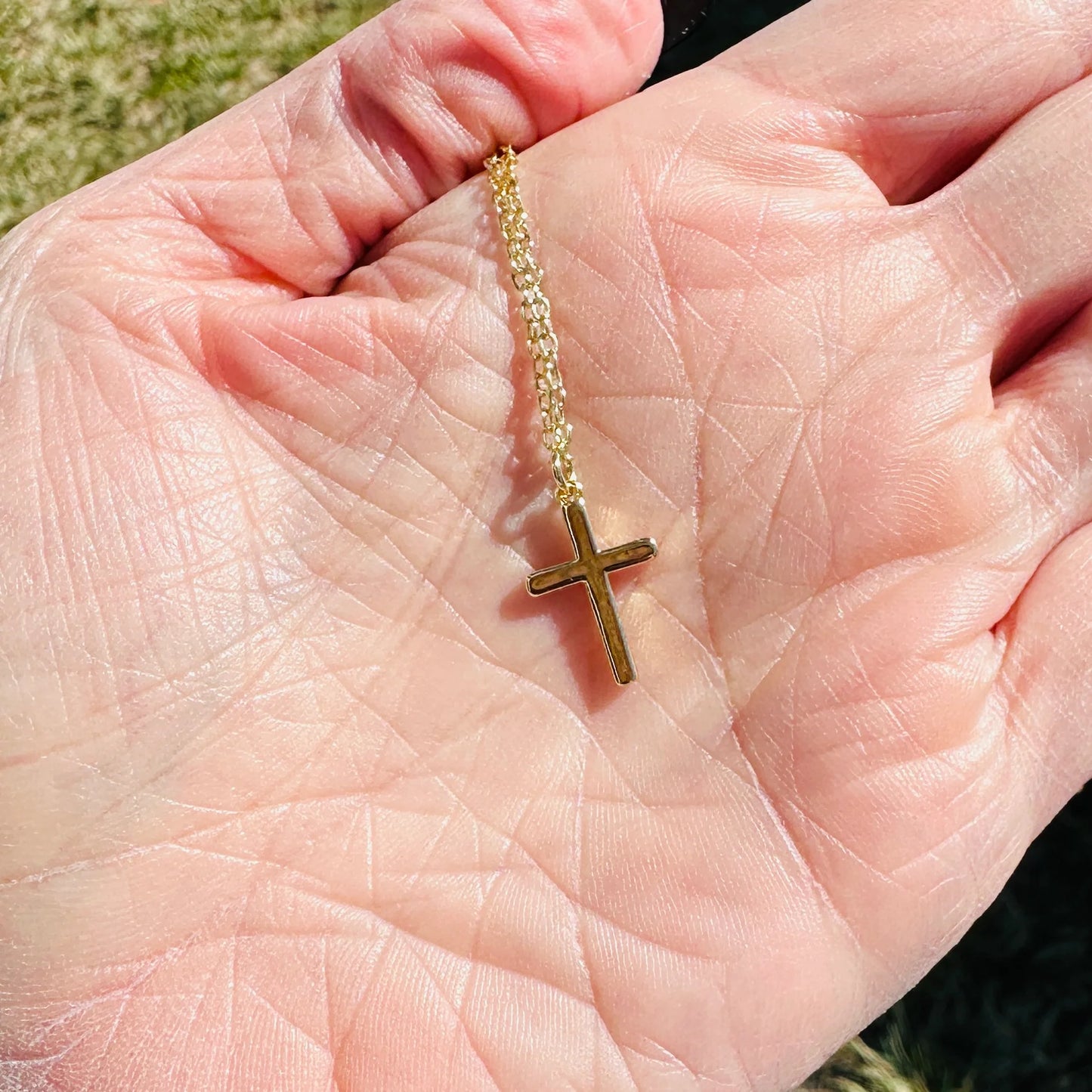 Michelle Cross Necklace- 18" Gold or SIlver
