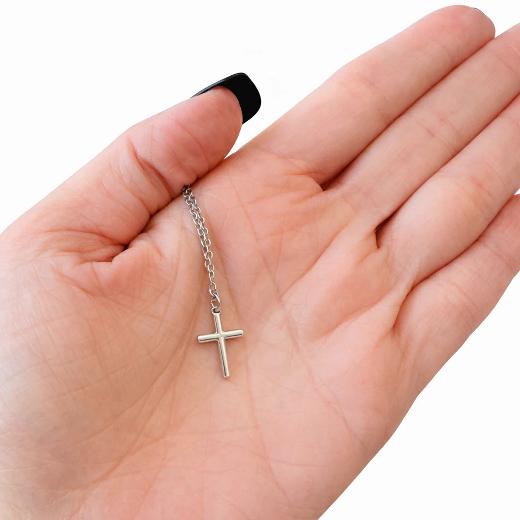 Michelle Cross Necklace- 18" Gold or SIlver