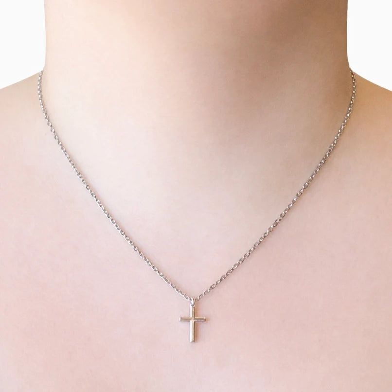 Michelle Cross Necklace- 18" Gold or SIlver