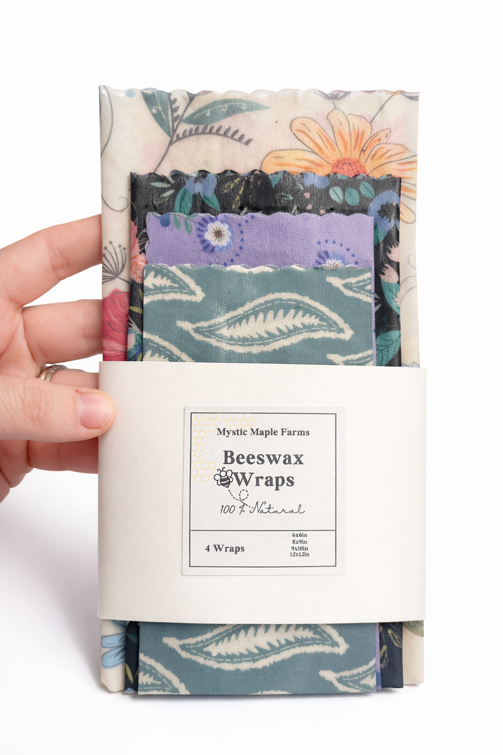Reusable Beeswax Food Wrap Set | Eco-Friendly Kitchen Storage