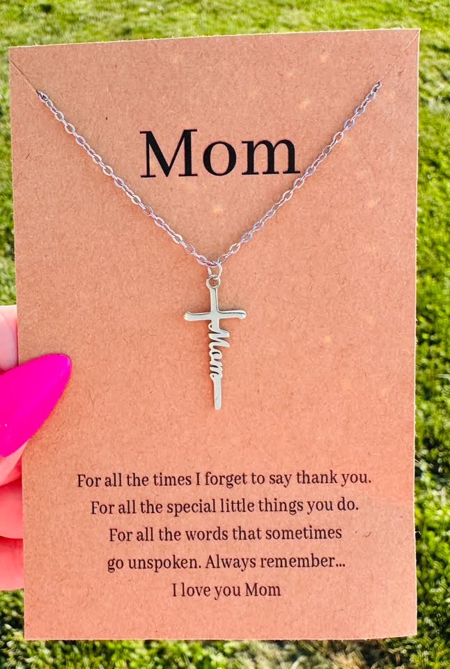 Waterproof Inspirational Cross Necklaces with Message Card
