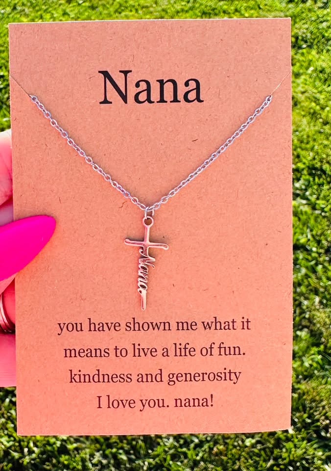 Waterproof Inspirational Cross Necklaces with Message Card