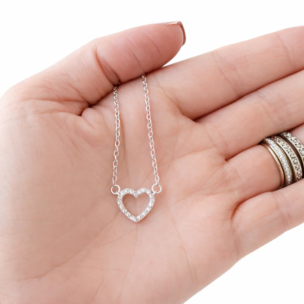 Natalie Open Heart Necklace- Gold or SIlver