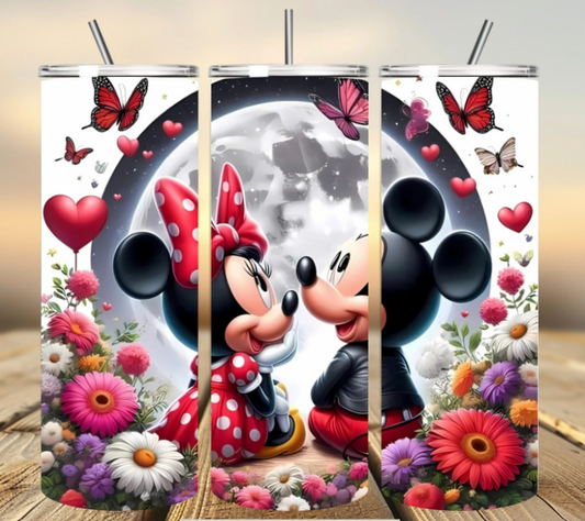 Mickey and Minnie 20 oz Stainless Steel Tumbler