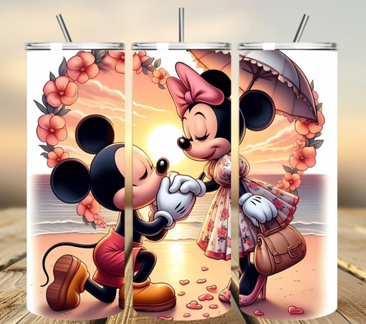 Mickey and Minnie Beach 20 oz Stainless Steel Tumbler