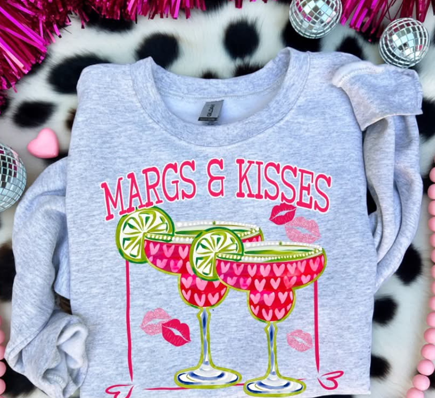 Margs and Kisses Valentine's Sweatshirt