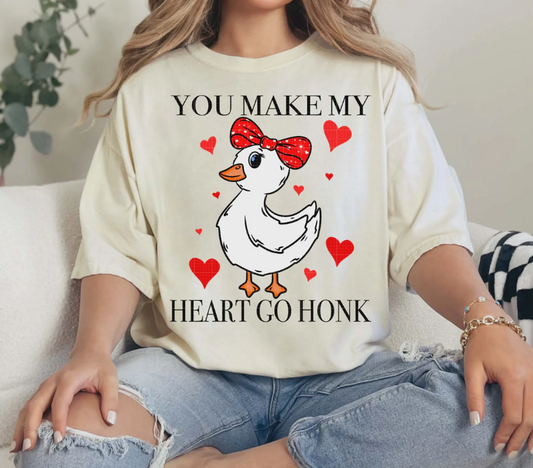 You Make My Heart Go Honk Goose Valentine's T Shirt