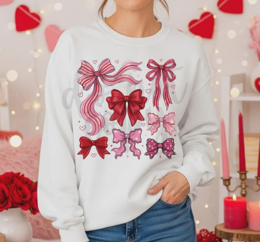 Valentine's Day Bow Sweatshirt