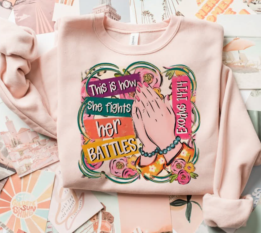 This is How She Fights Her Battles T SHIRT