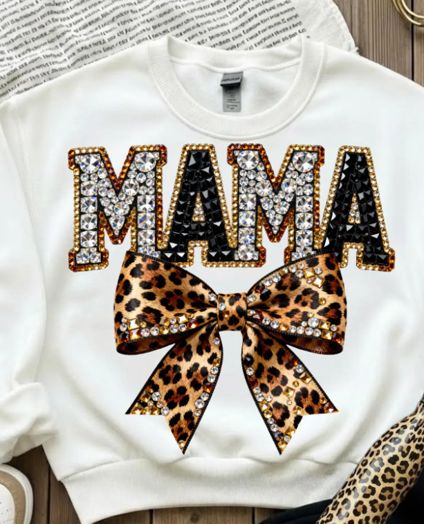 Leopard Bling Mama Sweatshirt