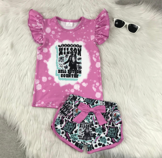 🎤💖 Country Girl Graphic Ruffle Short Set – Boutique Girls Outfit