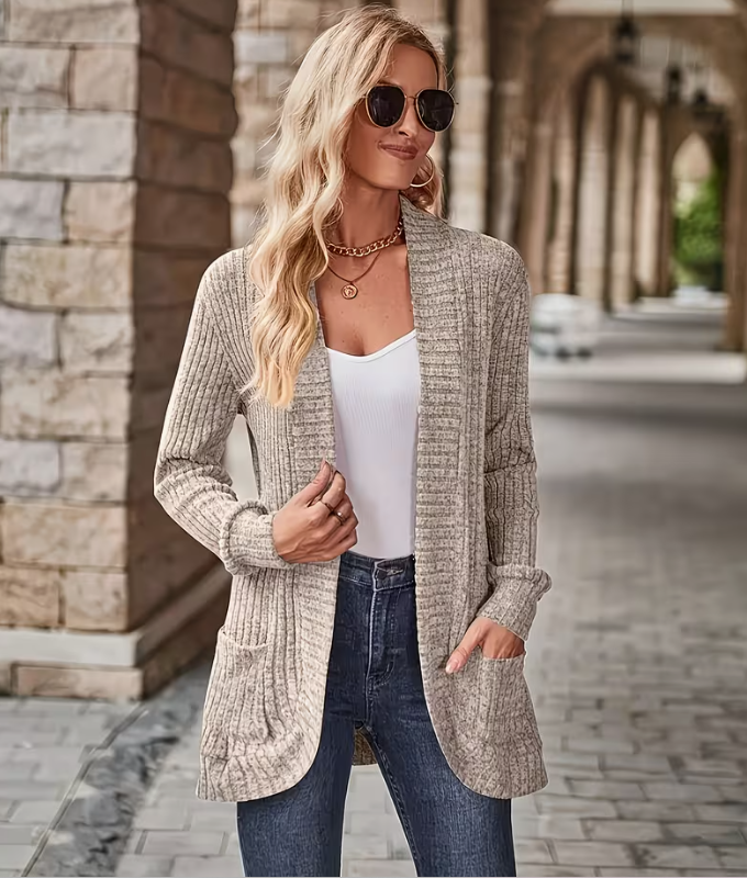 🤍 Cozy Chic Open-Front Cardigan