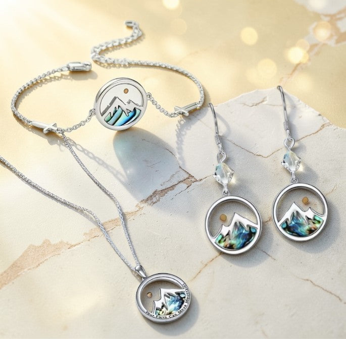 Mustard Seed Jewelry Set – Necklace, Earrings & Bracelet