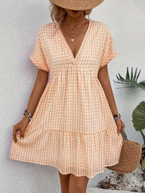 Breezy Bliss V-Neck Dress 🤍✨