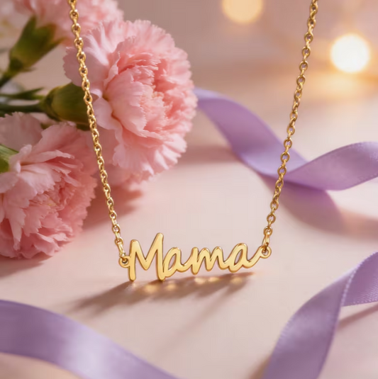 Mama Script Necklace – Gold Dainty Name Necklace | Perfect Gift for Moms