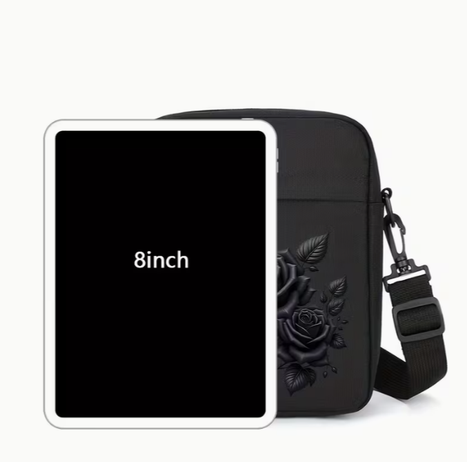 Black Rose Crossbody Bag