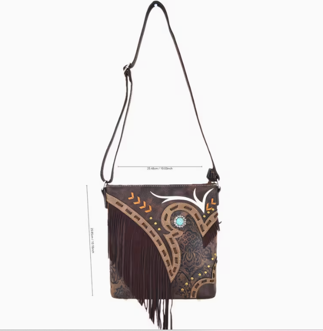 🤎 Western Fringe Crossbody Pocketbook