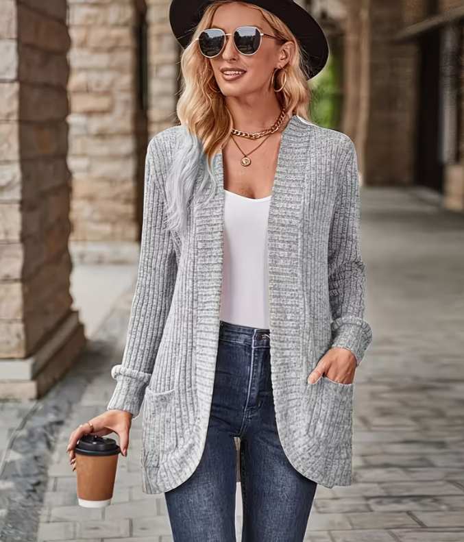 🤍 Cozy Chic Open-Front Cardigan
