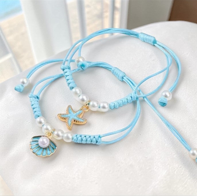 🌊 Beach Charm Bracelet Set