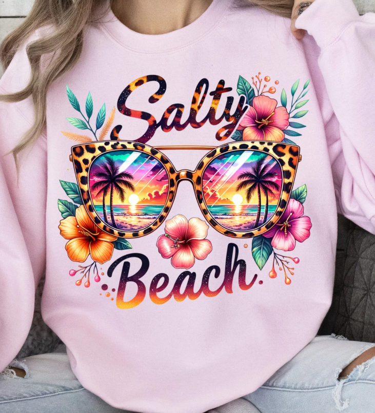 Salty Beach ~ CHOOSE T~SHIRT, SWEATSHIRT, HOODIE LISTING