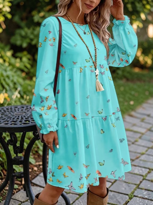 🦋 Butterfly Breeze Tiered Dress