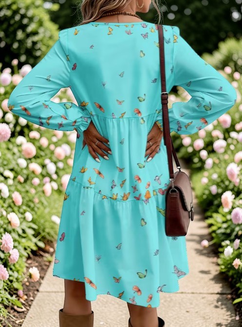 🦋 Butterfly Breeze Tiered Dress