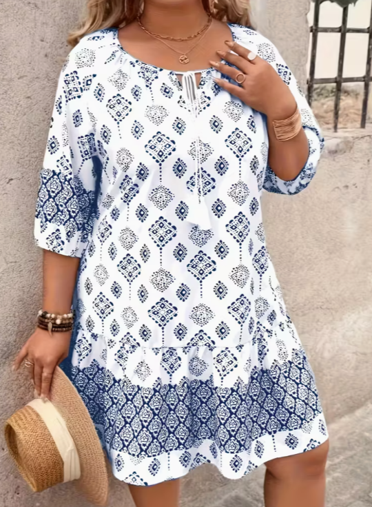 Coastal Charm Boho Dress 💙✨