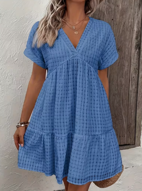 Breezy Bliss V-Neck Dress 🤍✨
