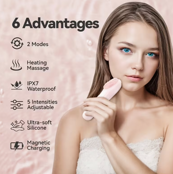 ✨ Rotating Silicone Facial Cleanser