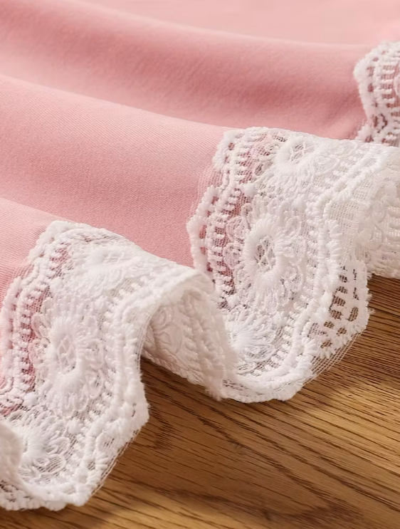 🌸✨ Blush Lace Twirl Dress – Little Girl Boutique Style