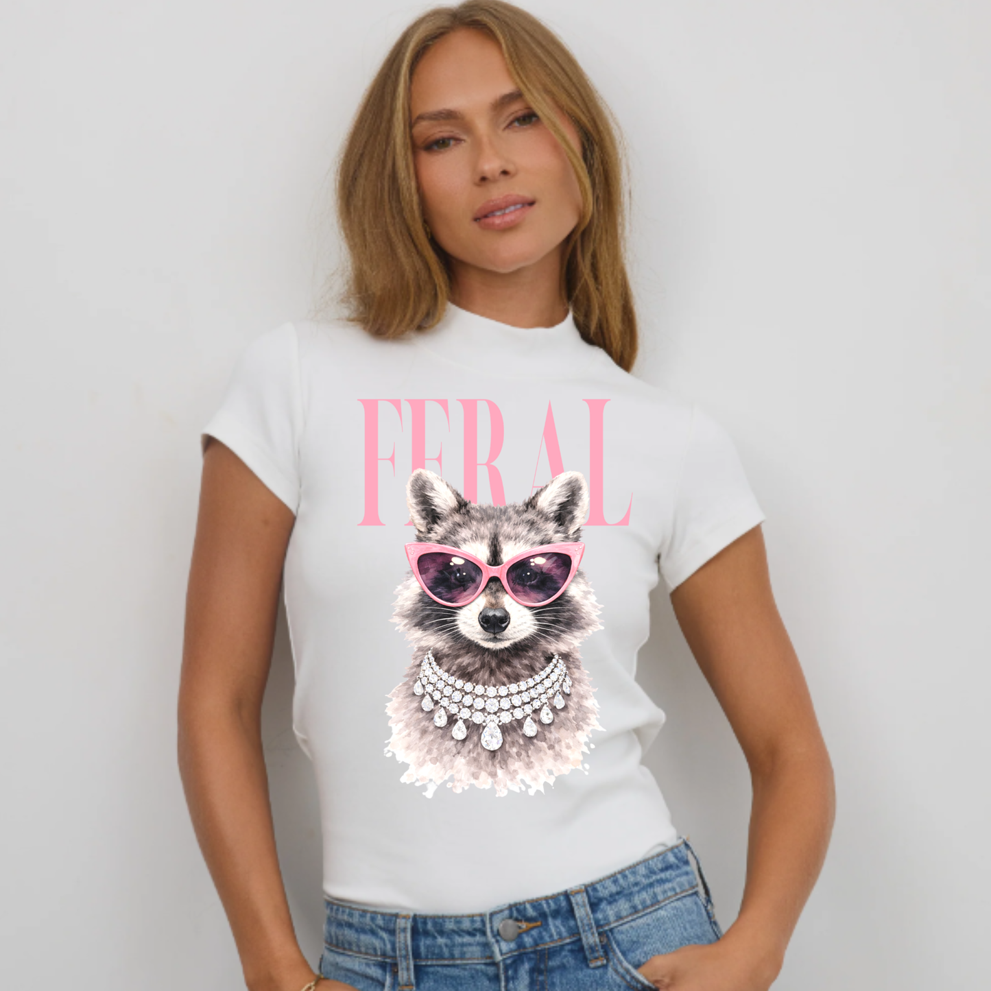 💕 Feral & Fabulous Raccoon ~ CHOOSE T~SHIRT, SWEATSHIRT, HOODIE LISTING